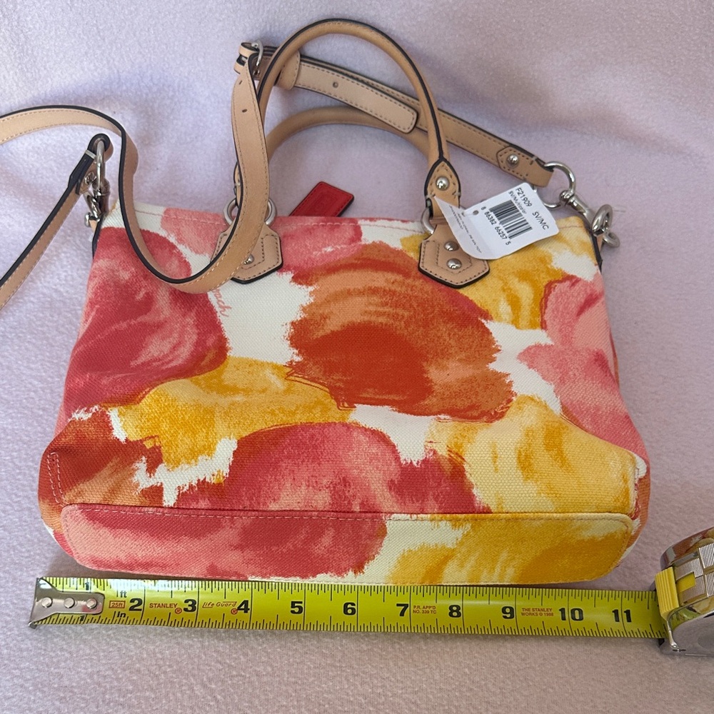 Coach Ashley Floral Print Mini Tote F21909 Leather Crossbody Strap RARE FIND - Picture 12 of 16